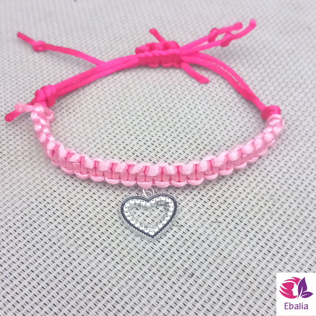 bracelet tressé coeur