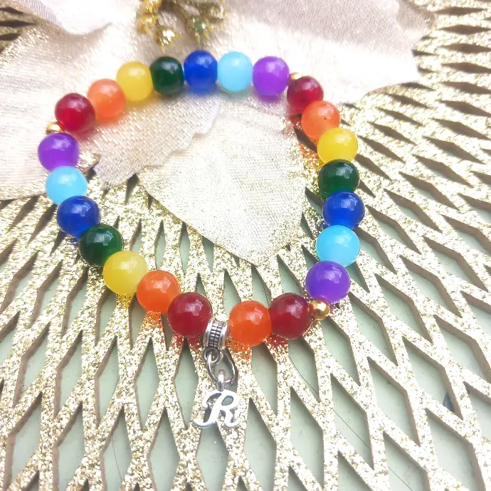 Rainbow Letter Bracelet