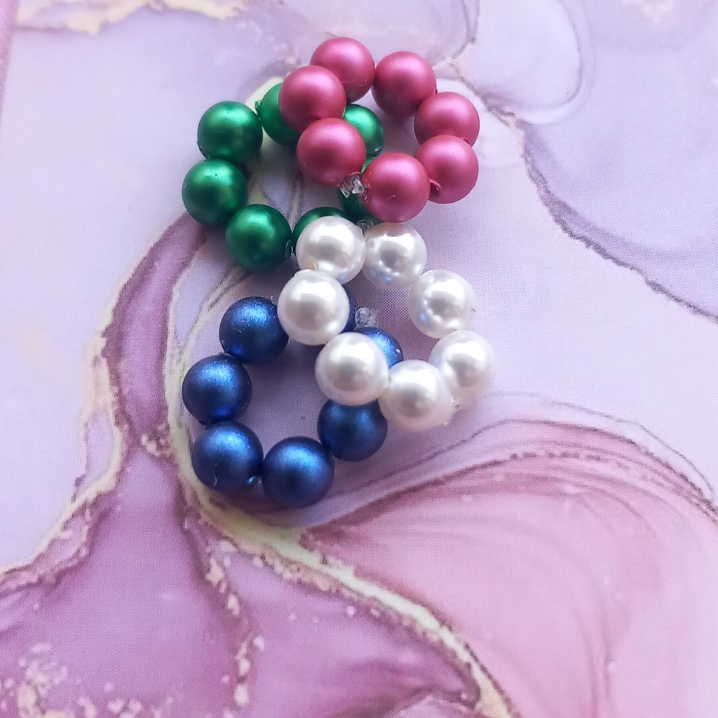 Supplement perles nacrés pour boucles d'oreilles créoles nacrés