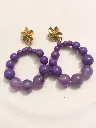 Boucles d'oreilles Pop - Violet - Améthyste