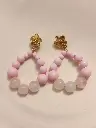 Boucles d'oreilles Pop - couleur et pierre au choix