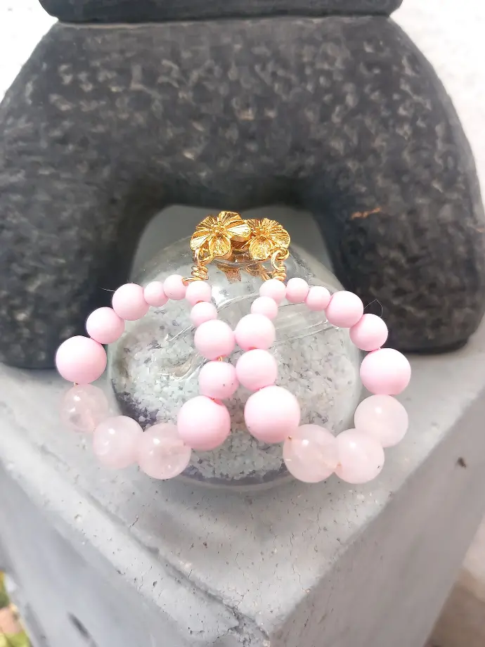 Boucles d'oreilles Pop - couleur et pierre au choix