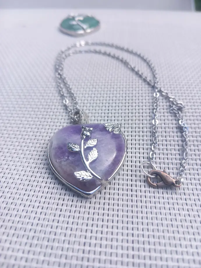 Collier tendresse - Cœur - Pierre au choix