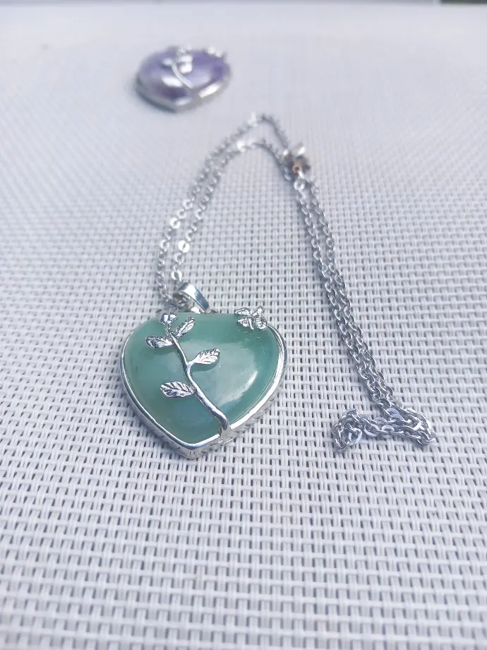 Collier tendresse - Cœur - Pierre au choix