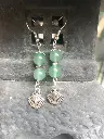 Boucles d'oreilles coquillages - Aventurine verte
