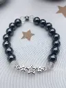 Tenderness bracelet - star - Hematite - Rock crystal