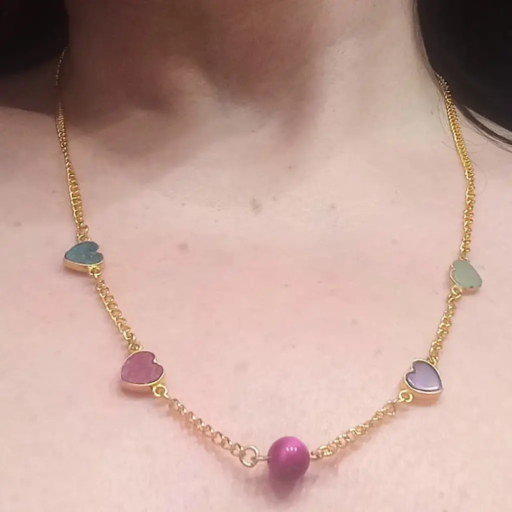Tenderness necklace 4 hearts