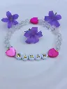Bracelet tendresse lettre cœurs personnalisé