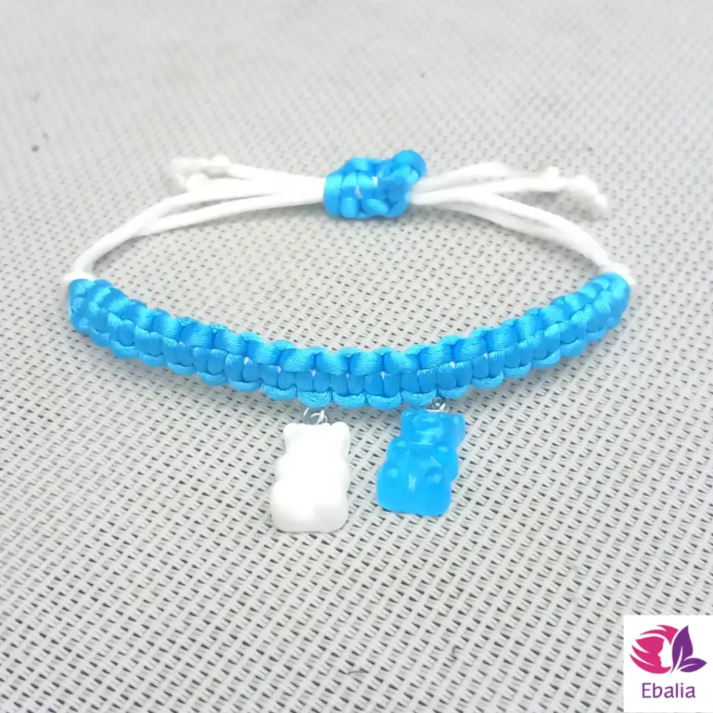 Bracelet Tressé Ourson Gourmand (Pink, Pink, pink, pink)