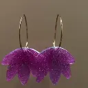 🍃✨Pink Glitter "Sparkling Foliage" Hoop Earrings
🍃✨