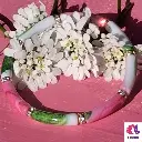 Bracelet floral tube et strass