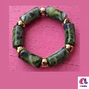 Bracelet Pop Vintage – Tubes Vert Marbré