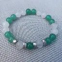 Bracelet Apaisement Vert et blanc- Pierres Naturelles cristal de roche et aventurine verte