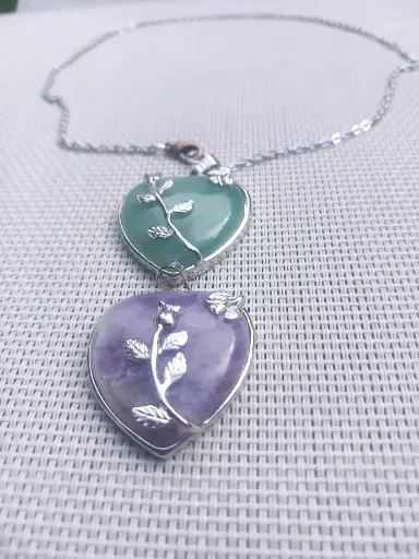 Collier tendresse - Cœur - Pierre au choix