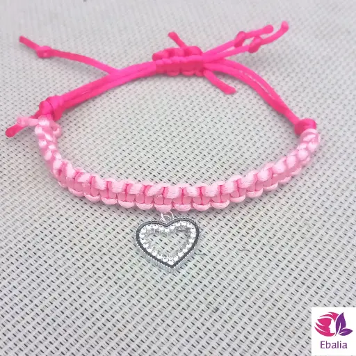 Bracelet Tressé cœur éclatant