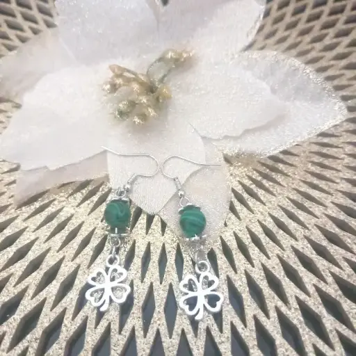 Boucles d'oreilles pendante - une pierre personnalisable